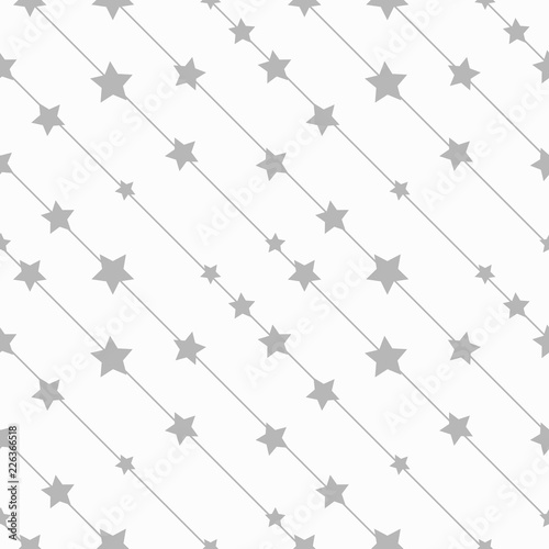 Geometric seamless pattern stars and lines