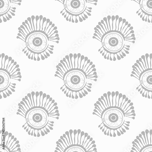 Seamless abstract pattern pop-art eye