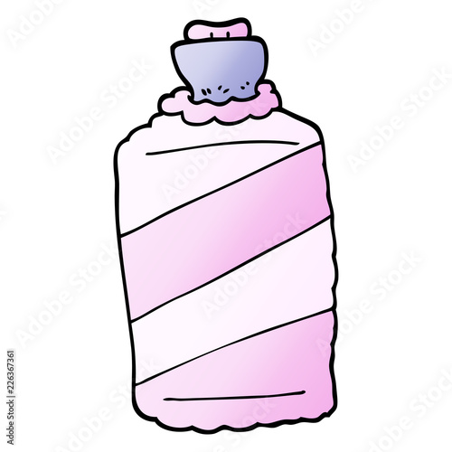 vector gradient illustration cartoon hot water bottle