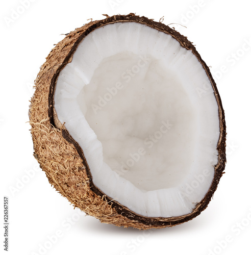 Coconut isolated on white background. Clipping path