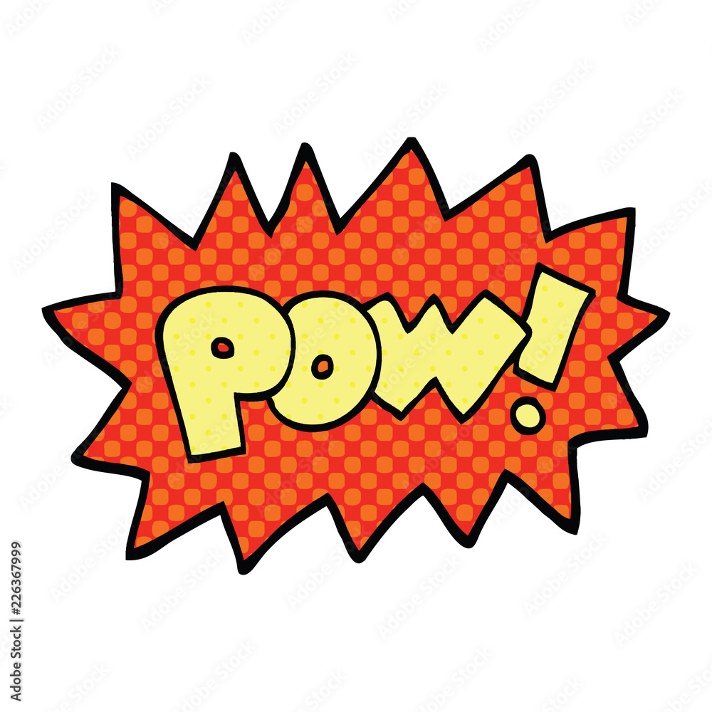 comic book style cartoon pow symbol comic book style cartoon pow symbol
