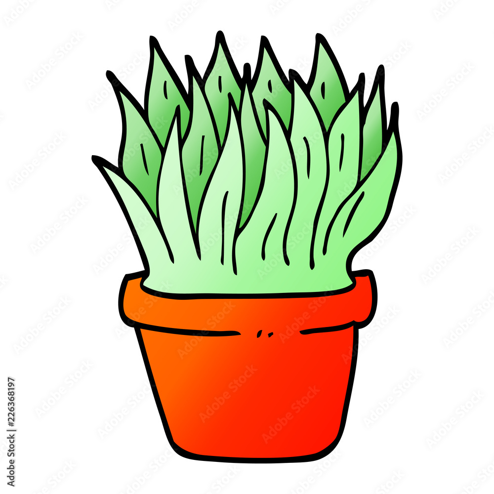 vector gradient illustration cartoon house plant vector gradient illustration cartoon house plant