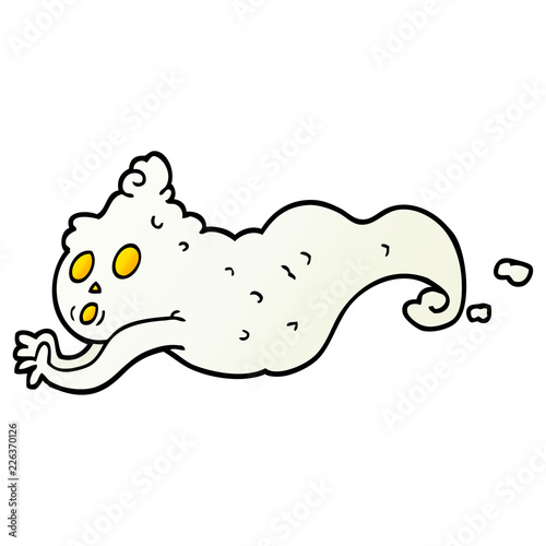 vector gradient illustration cartoon spooky ghost