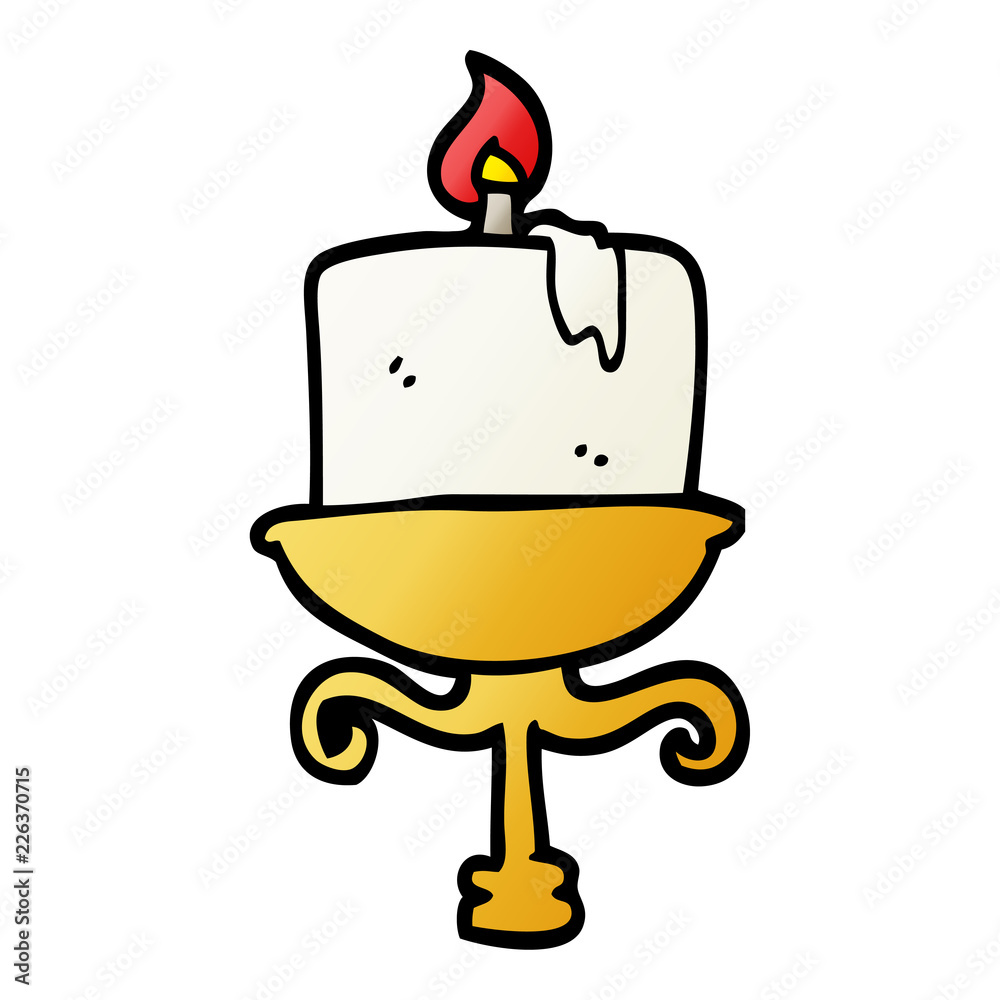 vector gradient illustration cartoon old candlestick vector gradient illustration cartoon old candlestick