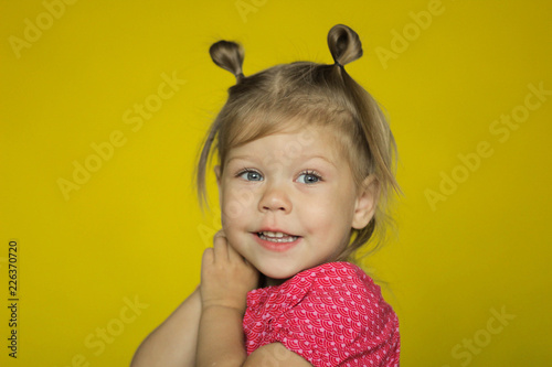 portrait of a cute little girl
