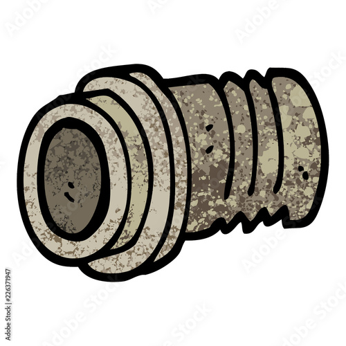 grunge textured illustration cartoon pipe fitting