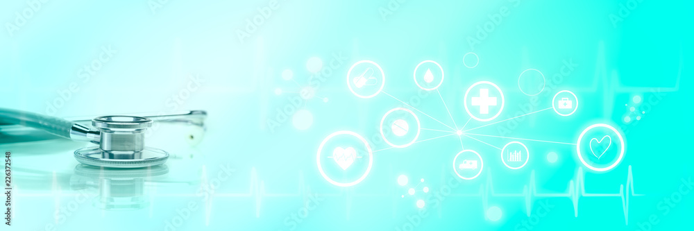 stethoscope with medical and health care icons stethoscope with medical and health care icons