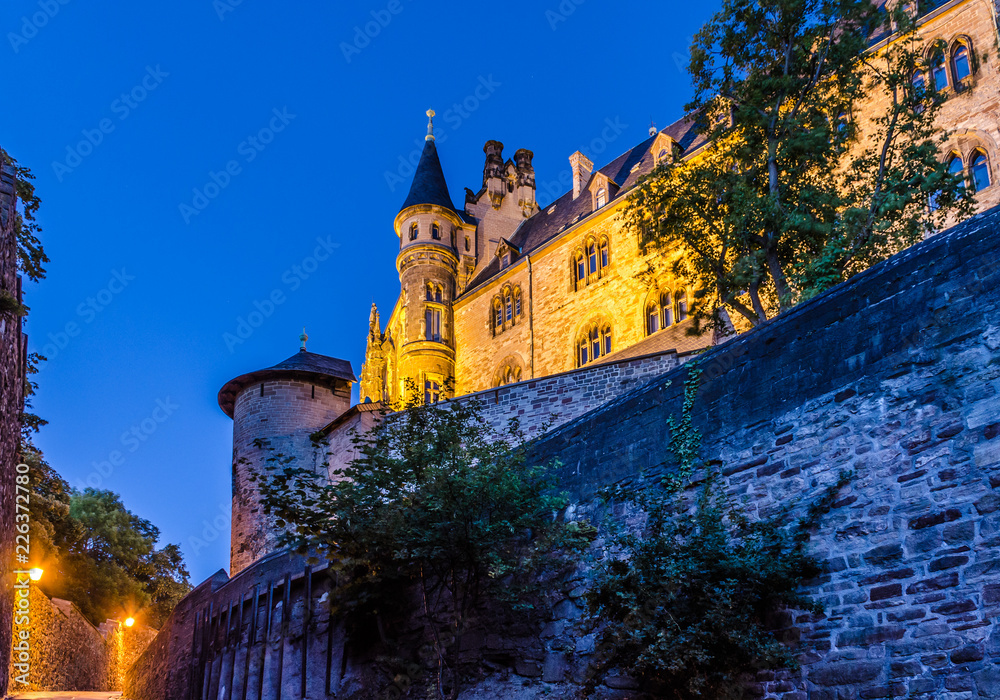 Blaue Stunde am Schloss Wernigerode