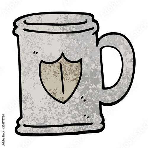 grunge textured illustration cartoon tankard
