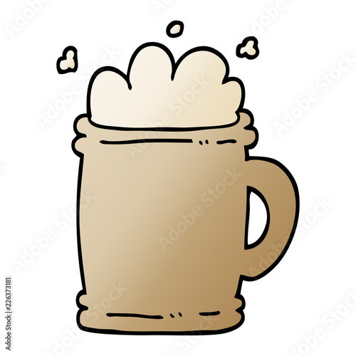 vector gradient illustration cartoon beer tankard