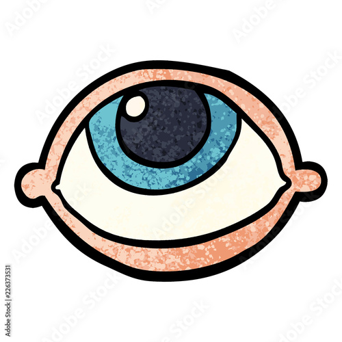grunge textured illustration cartoon all seeing eye