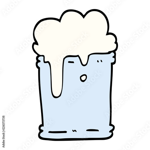 hand drawn doodle style cartoon fizzy drink