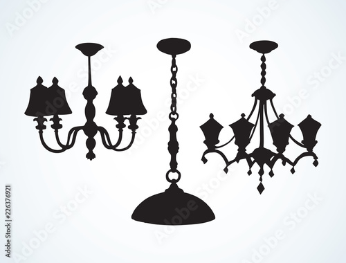 Chandelier. Vector drawing