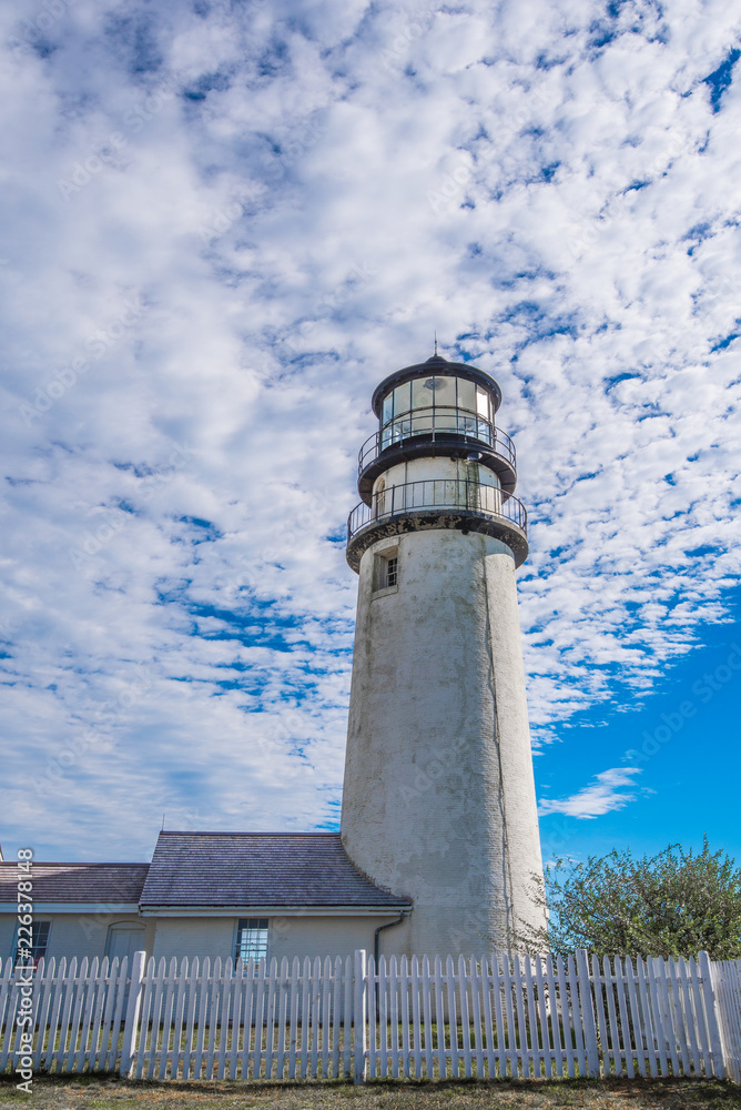 A light house in Cape Cod along the Cape Cod National Seashore in Massachusetts.