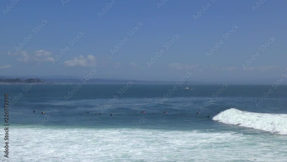 Santa Cruz, Steamer Lane West Side, California, USA. Steamer Lane is a famous surfing location in Santa Cruz, California. Santa Cruz, Steamer Lane West Side, California, USA. Steamer Lane is a famous surfing location in Santa Cruz, California.