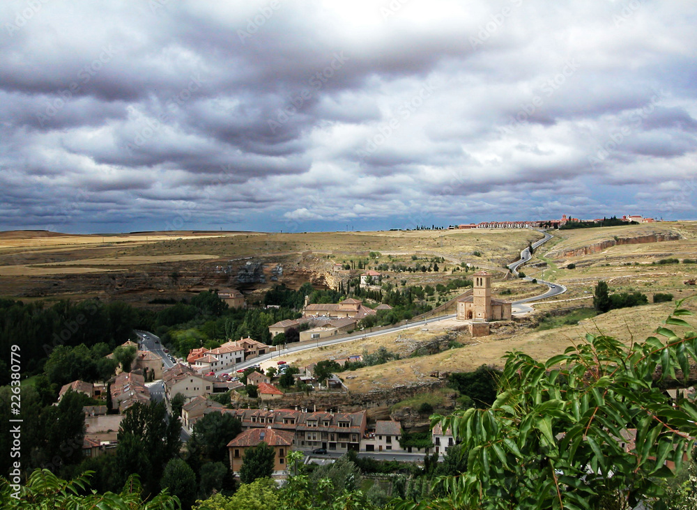 Panorama di Segovia in Spagna