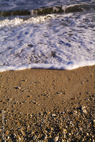Senigallia beach, Italy, the waves of the Adriatic Sea