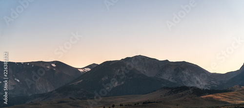 Mountains silhouette sunset