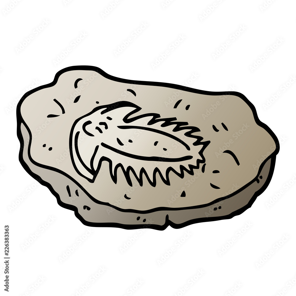 vector gradient illustration cartoon ancient fossil vector gradient illustration cartoon ancient fossil