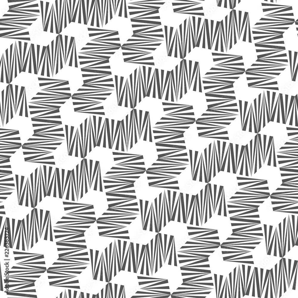 Abstract seamless pattern of lines and angles. Constant movement of geometric shapes.