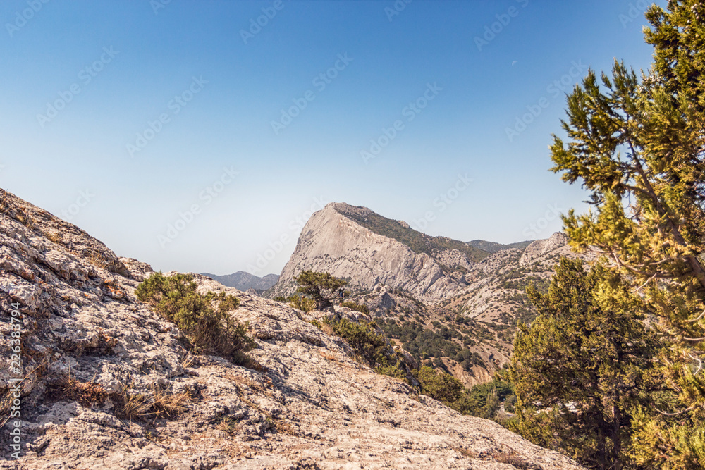 Russia, Crimea, pike perch, view of the mountains