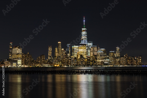 Vue de nuit de Manhattan  New York  Etats-Unis 