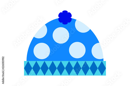 Gorro de invierno azul. 