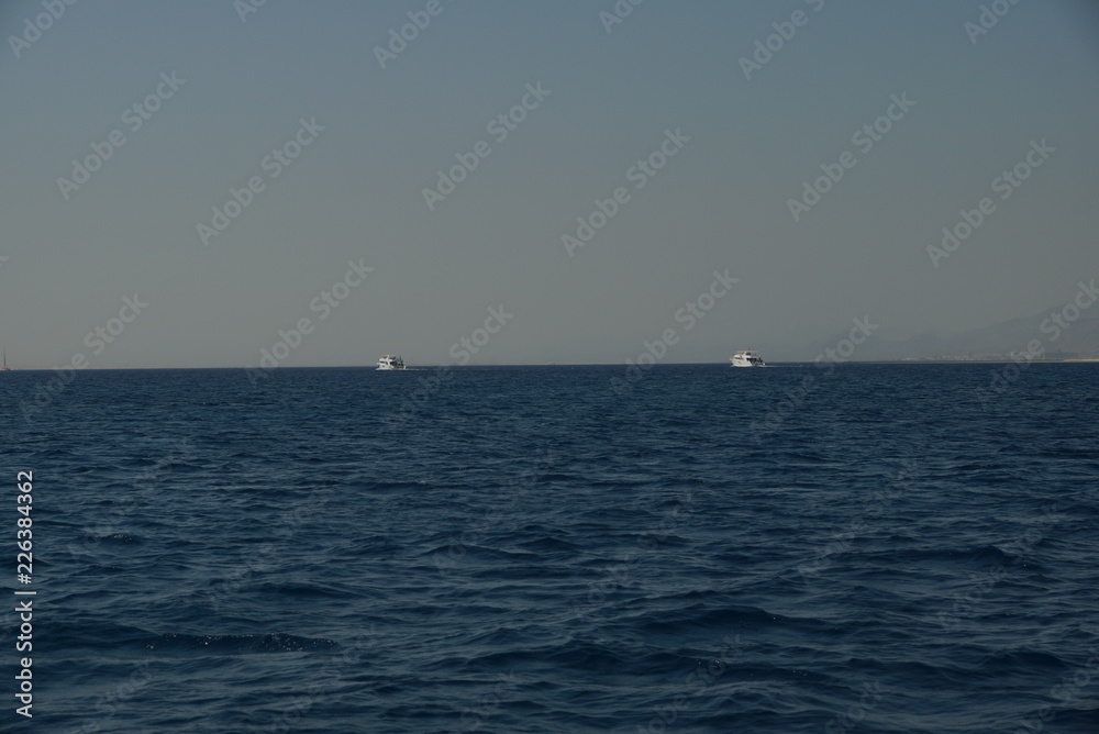 Marina port for small yachts and motorboats in Hurghada Egypt Red Sea perfect coral riffs diving location