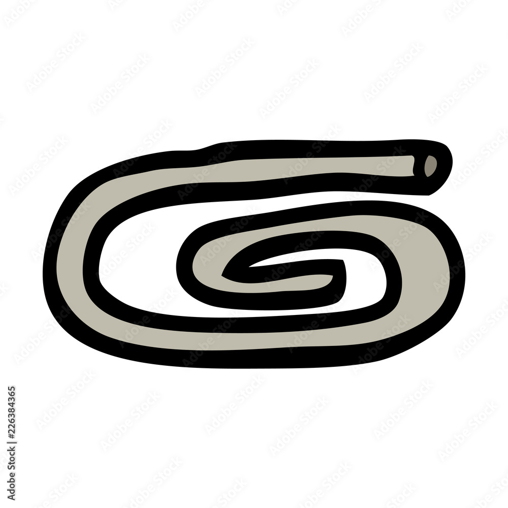 hand drawn doodle style cartoon paper clip hand drawn doodle style cartoon paper clip