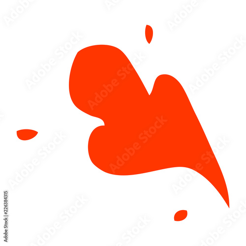 flat color illustration cartoon blood spurt