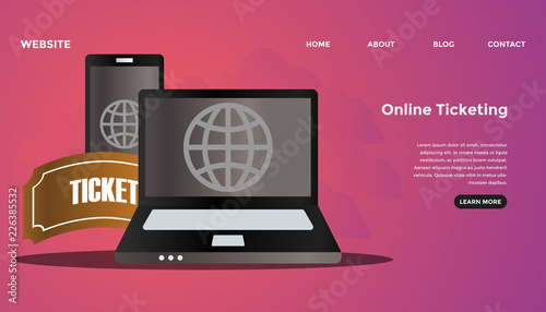 Online ticketing concept