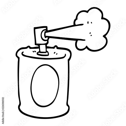 black and white cartoon spraypaint can