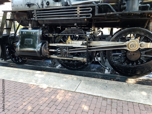 Steam Locomotive Warming up a Train Station