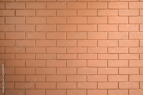 New brown brick wall background or texture.
