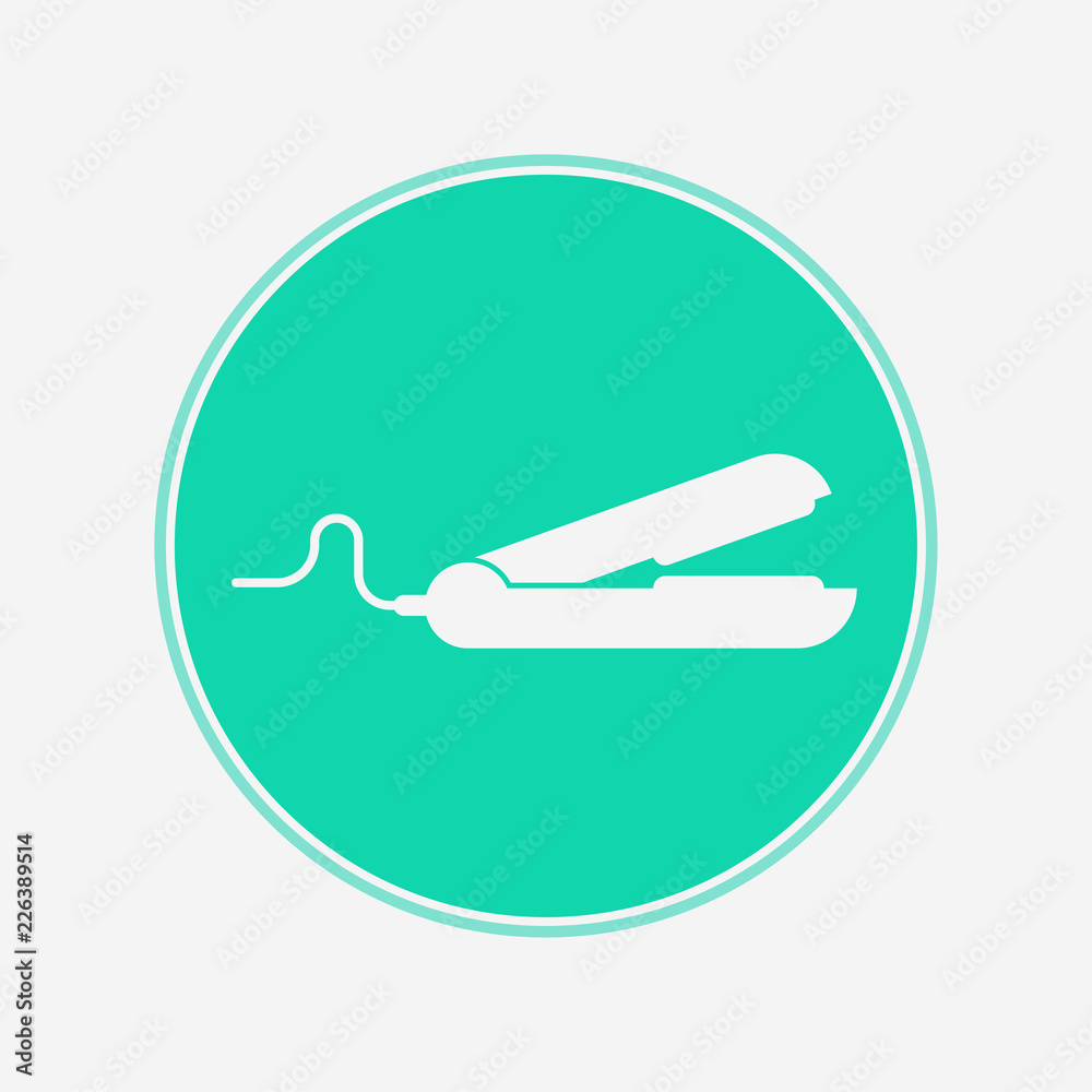 Hair straightener vector icon sign symbol Hair straightener vector icon sign symbol