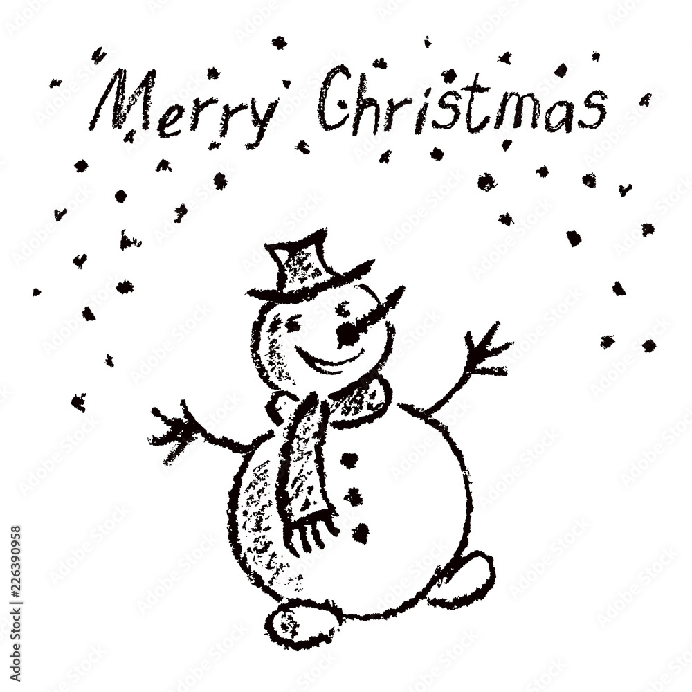 Christmas drawing Black and White Stock Photos & Images - Alamy