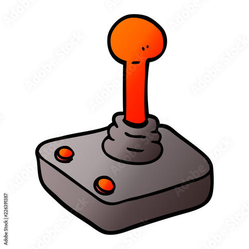 vector gradient illustration cartoon joystick