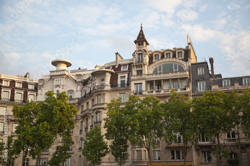 Typical apartment buildings in Paris ,France.