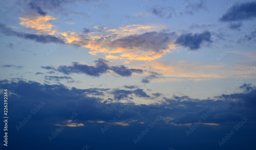 Beautiful clouds against the blue sky