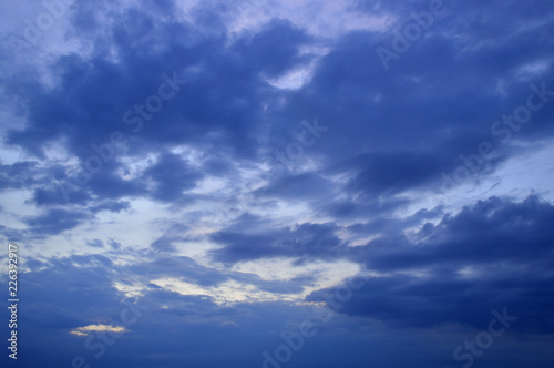 Beautiful clouds against the blue sky