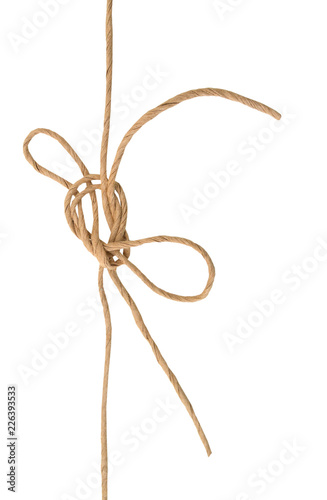 A mail knot wrapping on white