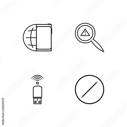 web simple outlined icons set