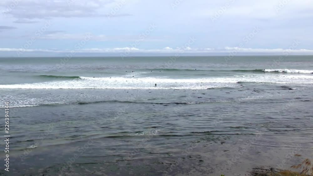 Santa Cruz, Pleasure Point, on the northern Monterey Bay in Santa Cruz County, California, USA, a world renowned surf location Santa Cruz, Pleasure Point, on the northern Monterey Bay in Santa Cruz County, California, USA, a world renowned surf location