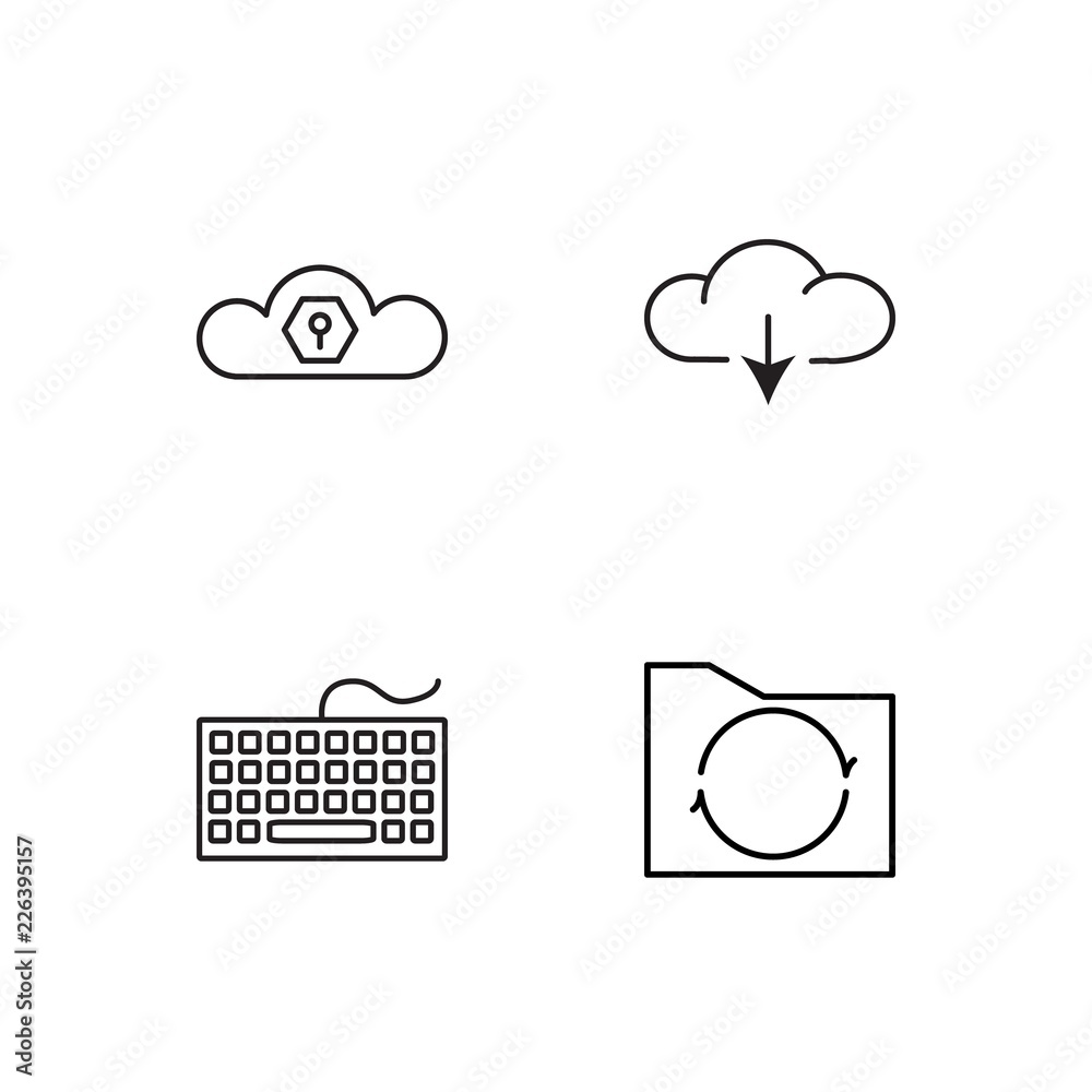 web simple outlined icons set web simple outlined icons set