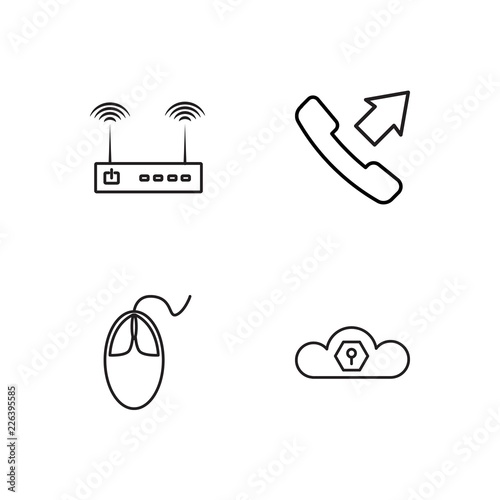 web simple outlined icons set