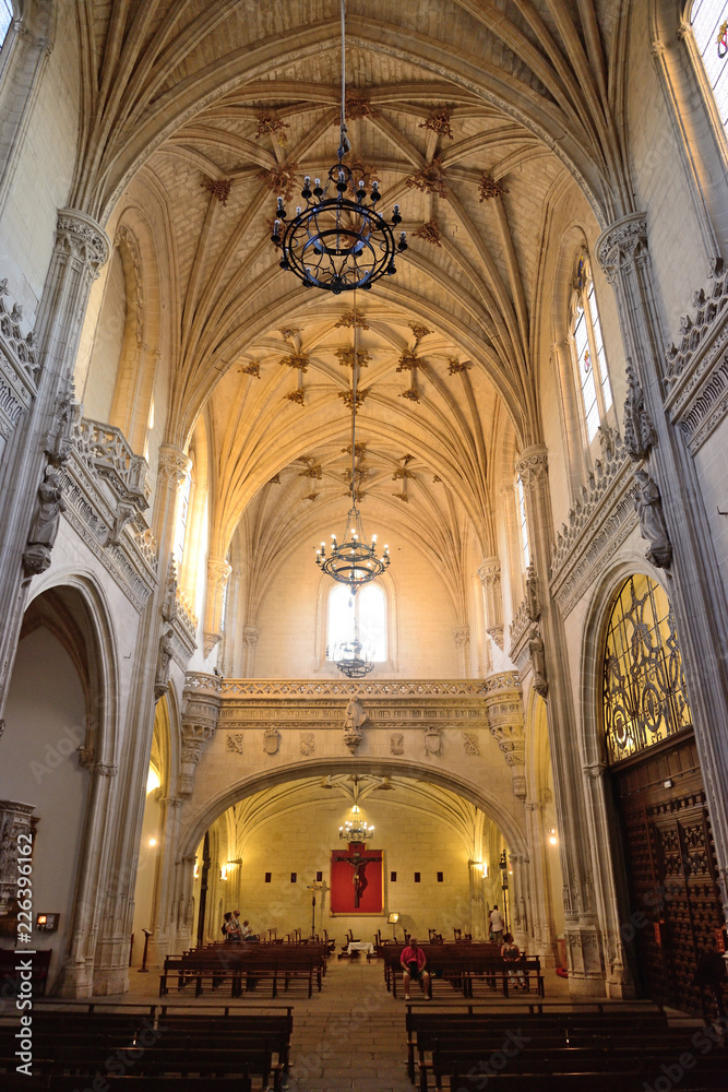 Toledo, Spain - September 24, 2018: Interior of the Monastery of San Juan de los Reyes in Toledo.