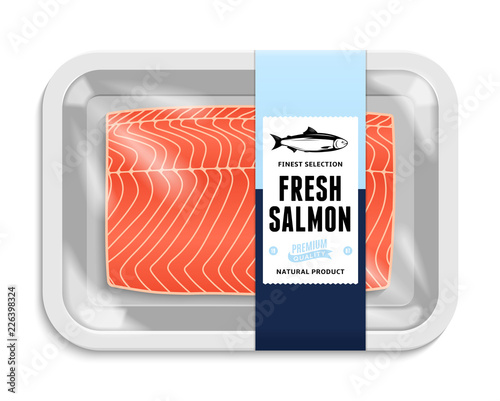 Vector salmon packaging illustration