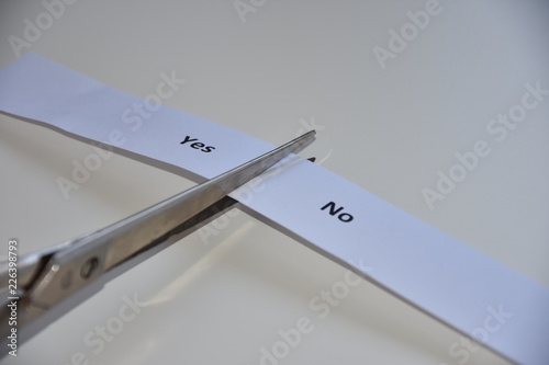 Fototapeta the contradiction between consent and negation