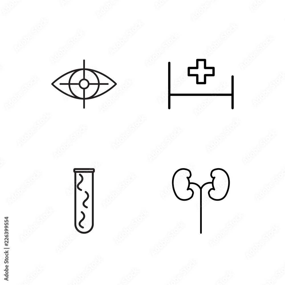 medical simple outlined icons set medical simple outlined icons set