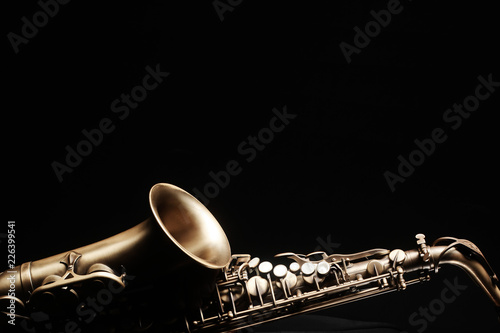 Saxophone jazz instruments. Alto sax isolated